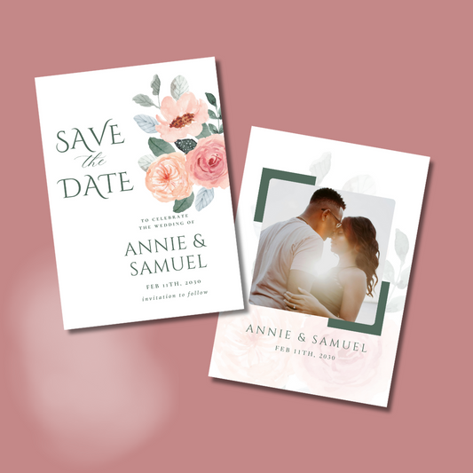 Save The Date Editable Wedding Invitation Printable Canva Template Modern Minimalistic Digital Download